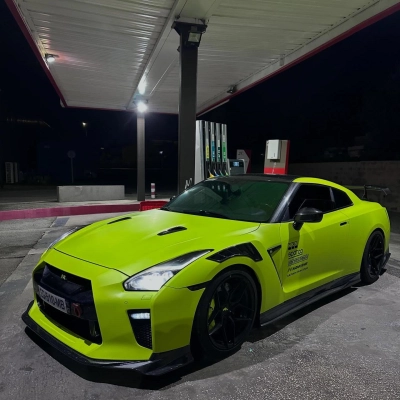 Matte Ultimate Flat Fluorescent Yellow Car Vinyl Wrap PET 02