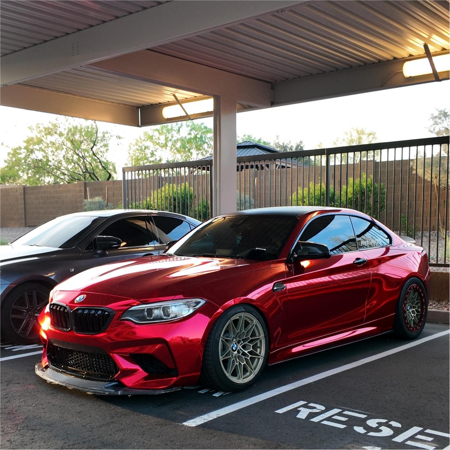 Gloss Mirror Chrome Candy Apple Red Car Vinyl Wrap PET