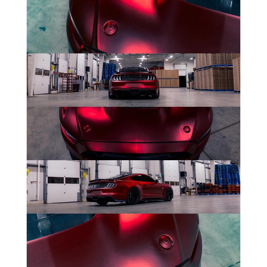 Satin Chrome Metallic Romanee Red Vinyl Wrap | Satin Romanee Red Metallic Chrome