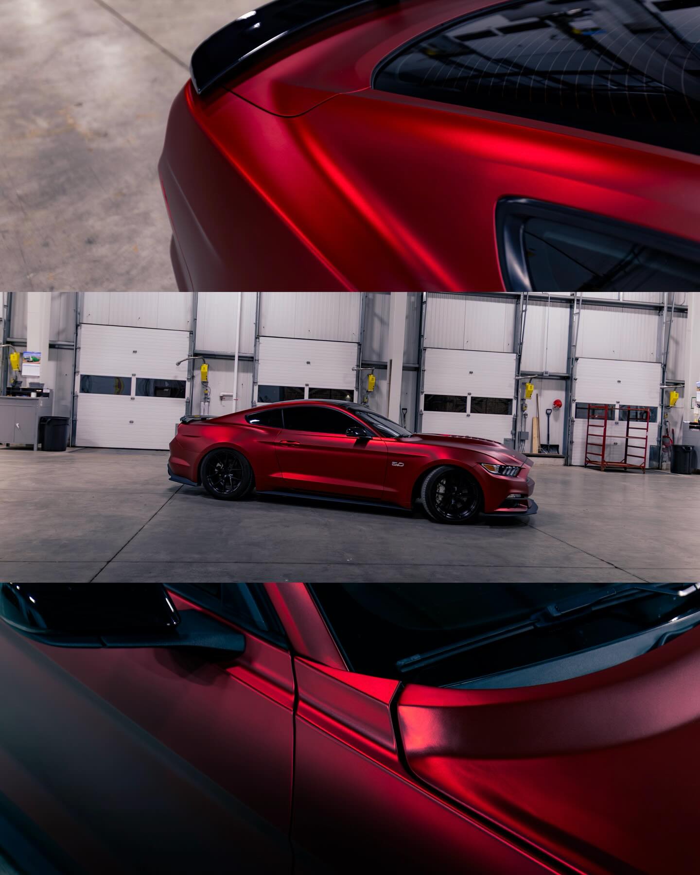 Satin Chrome Metallic Romanee Red Vinyl Wrap | Satin Romanee Red Metallic Chrome