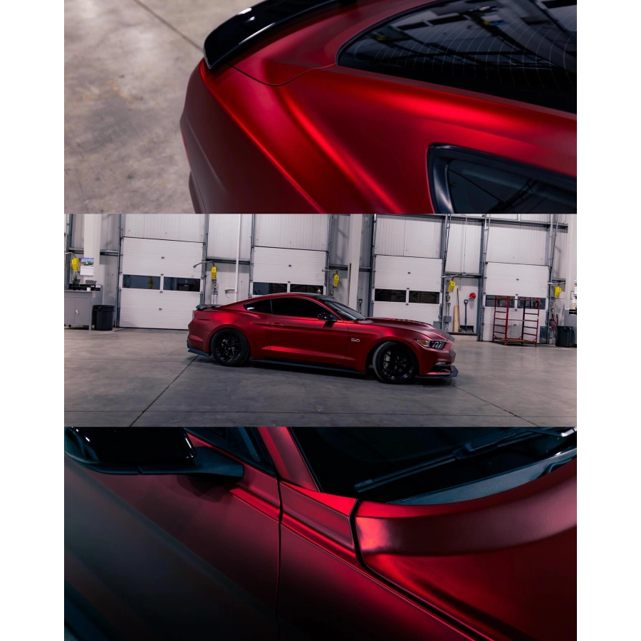Satin Chrome Metallic Romanee Red Vinyl Wrap | Satin Romanee Red Metallic Chrome