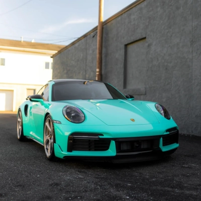 TPU Gloss Tiffany Blue Colored PPF Paint Protection Film 02