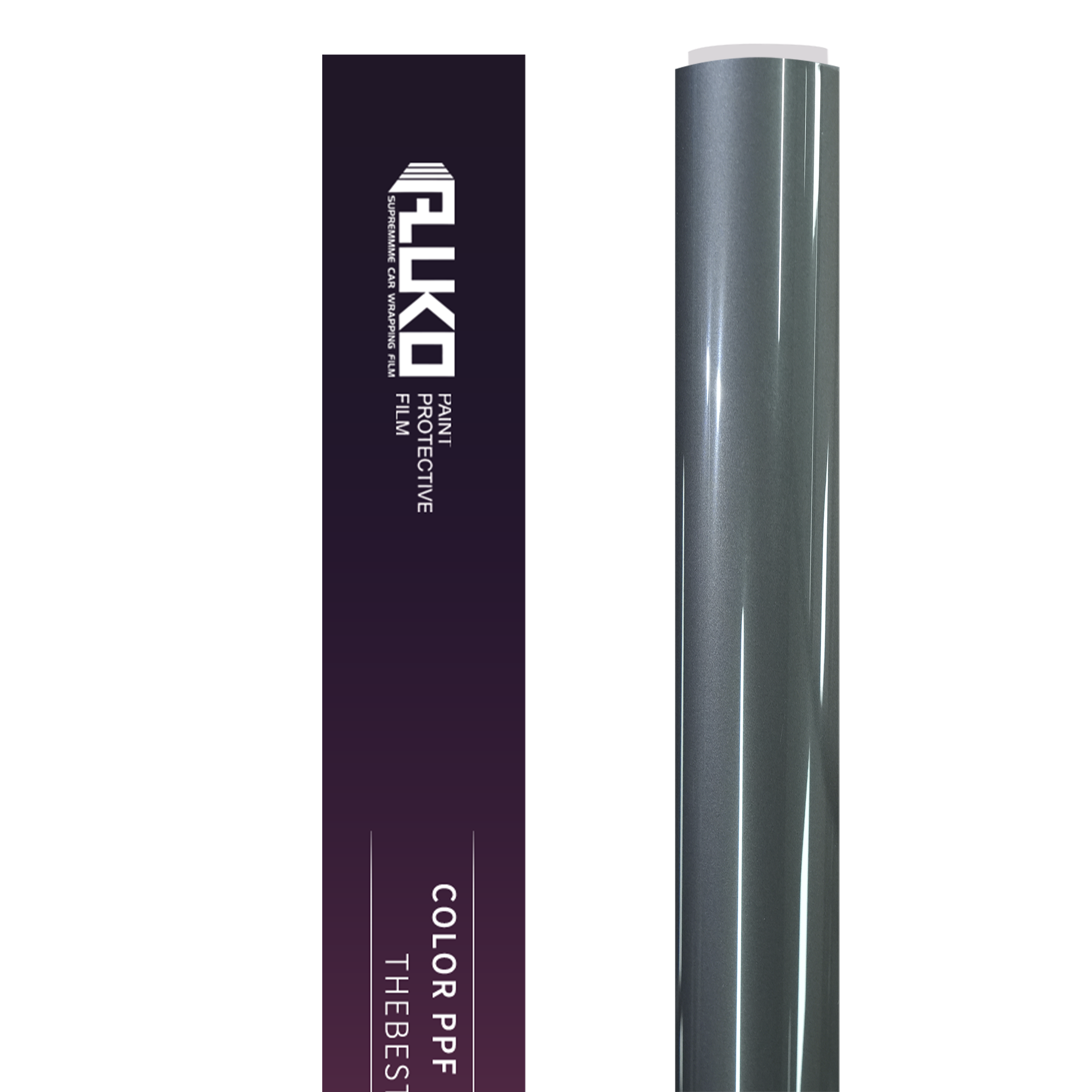 TPU Gloss Liquid Metallic Ebony Grey Colored PPF Paint Protection Film