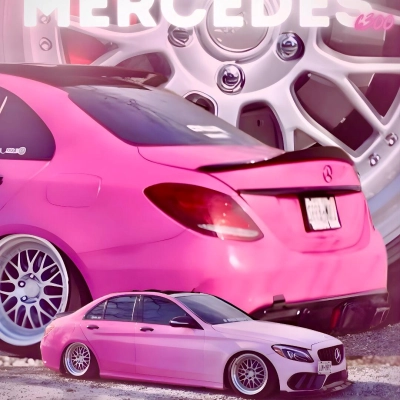 ALUKOVINYL Pink to Pink Gradient Custom Car Wraps 01