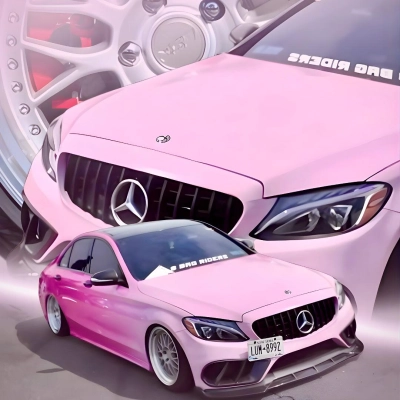 ALUKOVINYL Pink to Pink Gradient Custom Car Wraps 02