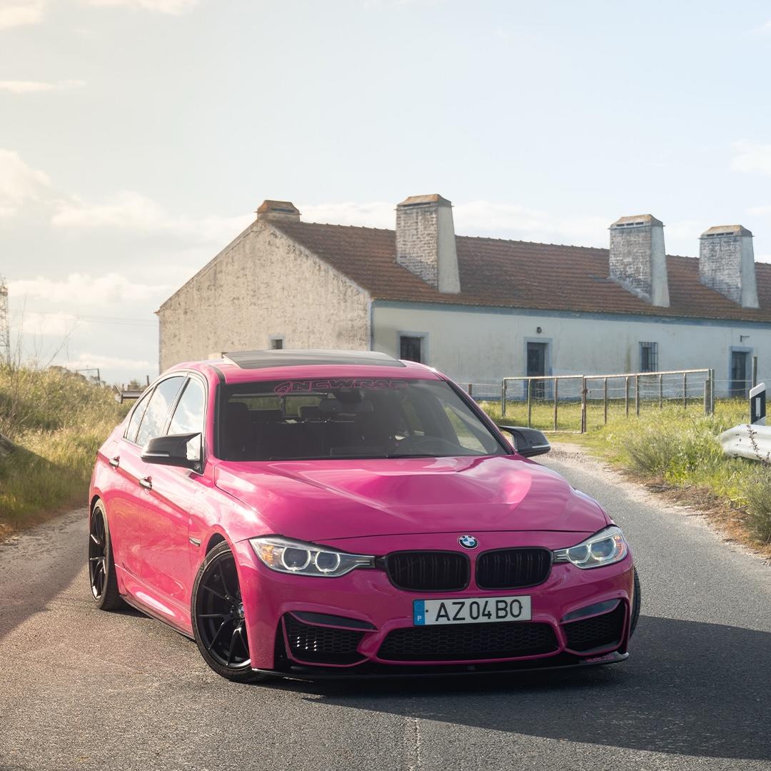 Gloss Crystal Rose Red Car Vinyl Wrap PET