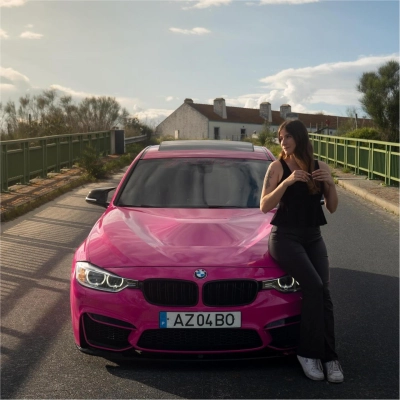 Gloss Crystal Rose Red Car Vinyl Wrap PET 02