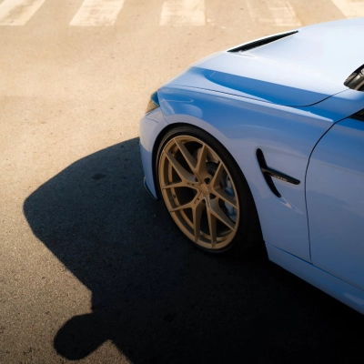 Gloss Macaron Baby Blue Car Vinyl Wrap PET 02