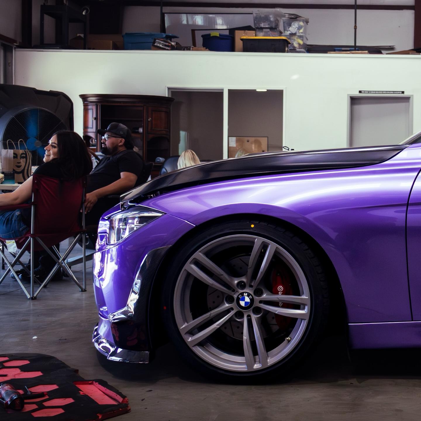 Gloss Metallic Viola Purple Car Vinyl Wrap PET