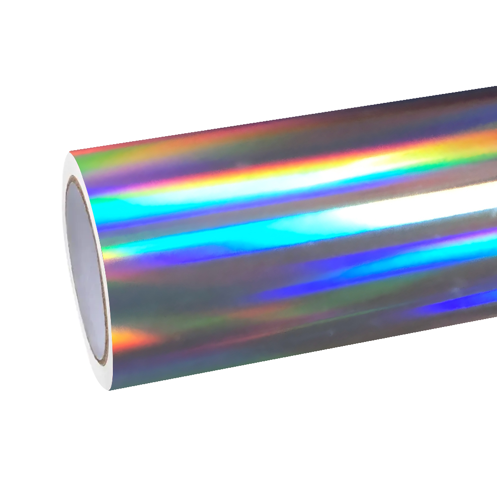 Gloss Holographic Chrome Laser Electroplated Silver Car Vinyl Wrap 