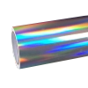 Gloss Holographic Chrome Laser Electroplated Silver Car Vinyl Wrap 