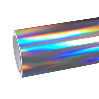 Gloss Holographic Chrome Laser Electroplated Silver Car Vinyl Wrap  01