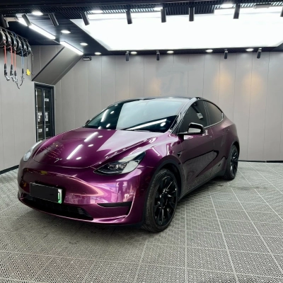 Gloss Metallic Siberia Purple Car Vinyl Wrap PET 02