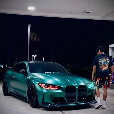 Matte Metallic Emerald Green Car Vinyl Wrap 02