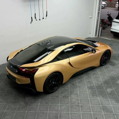 TPU Gloss Milan Gold Colored PPF| Paint Protection Film BMW 02