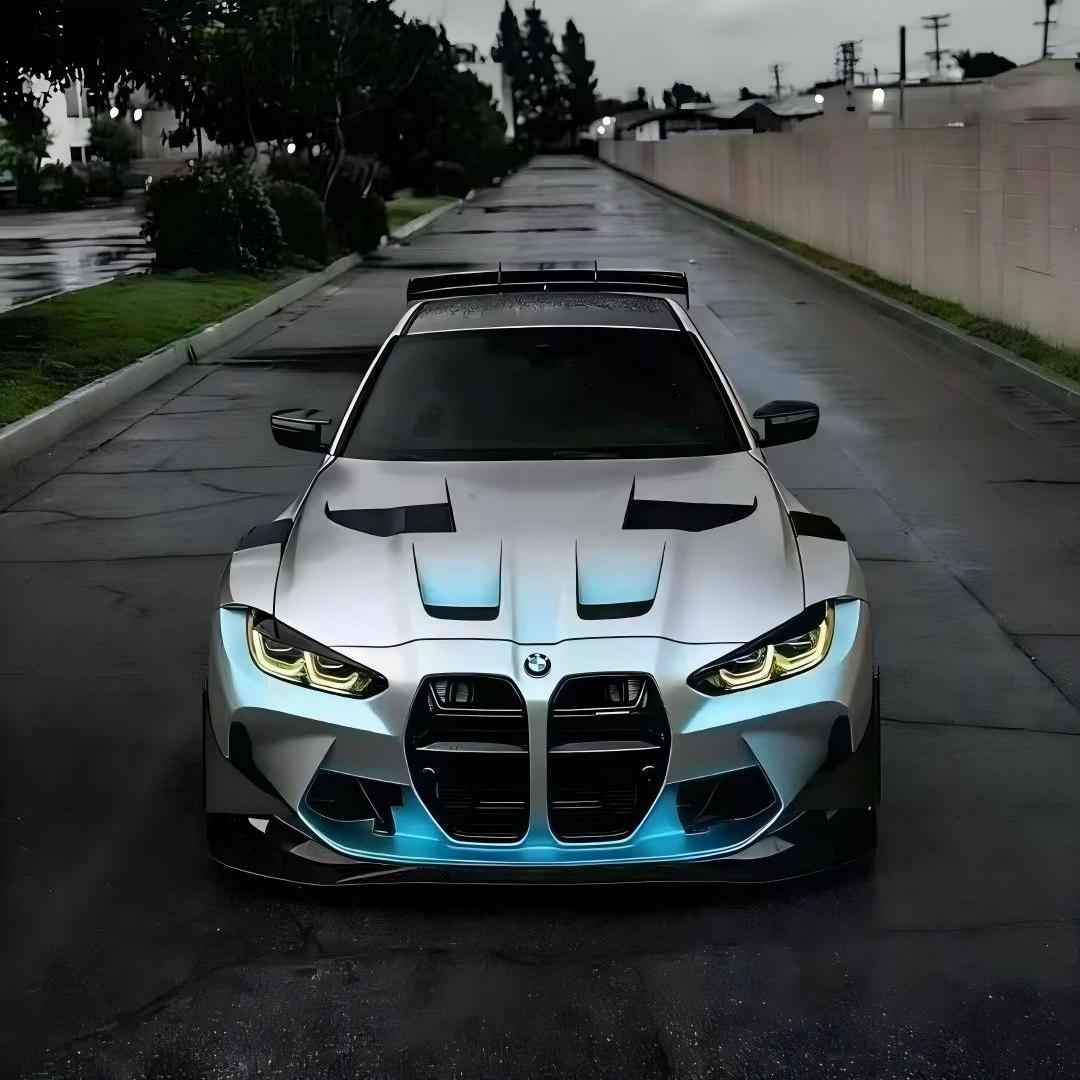 Matte Metallic Chameleon Silver Blue Car Vinyl Wrap