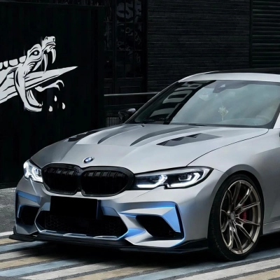 Matte Metallic Chameleon Silver Blue Car Vinyl Wrap PET 02