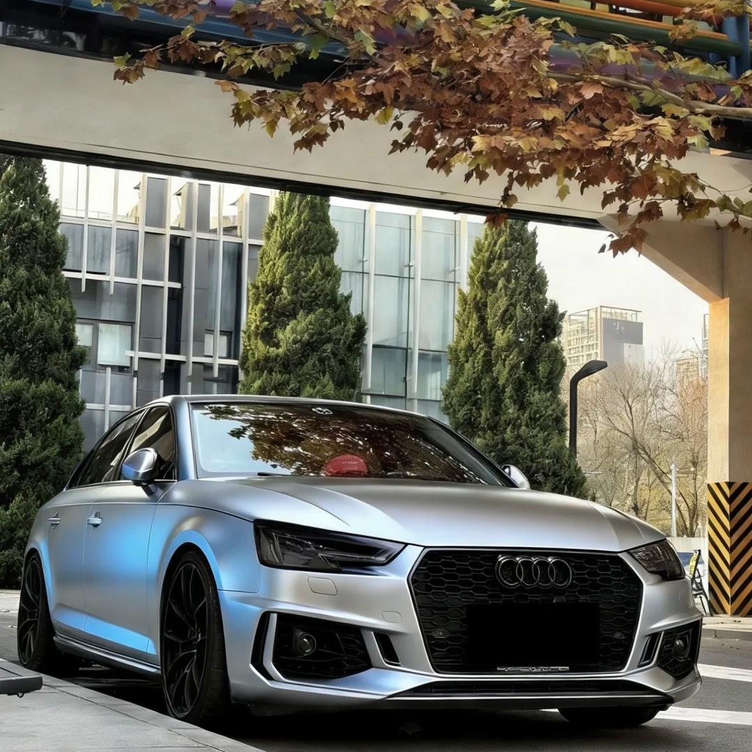 Matte Metallic Chameleon Silver Blue Car Vinyl Wrap PET