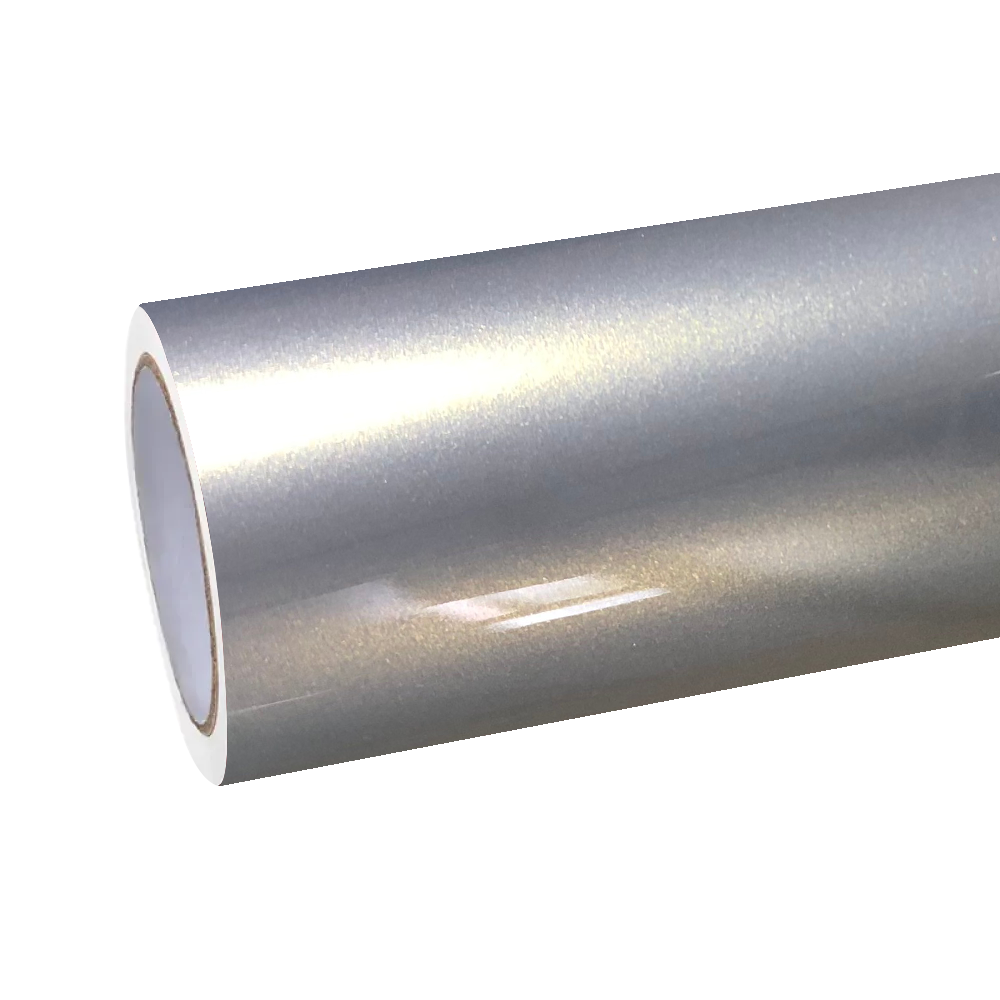 Ultra Gloss Metallic Chameleon Silver Gold Car Vinyl Wrap 