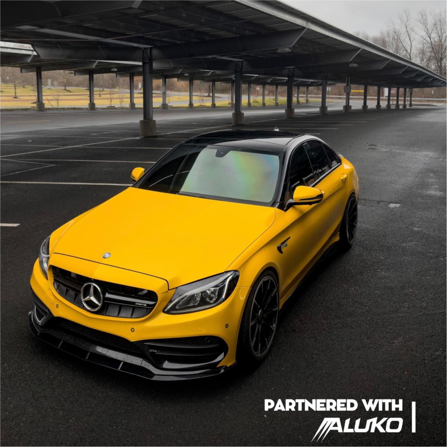 Gloss Metallic Golden Yellow Car Vinyl Wrap PET