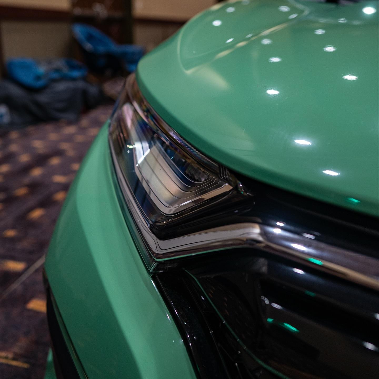 Gloss Porsche Weng Green Car Vinyl Wrap PET 