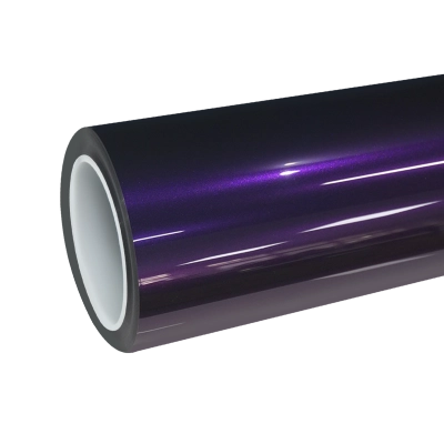 TPU Gloss Bright Black Purple Colored PPF Paint Protection Film 01