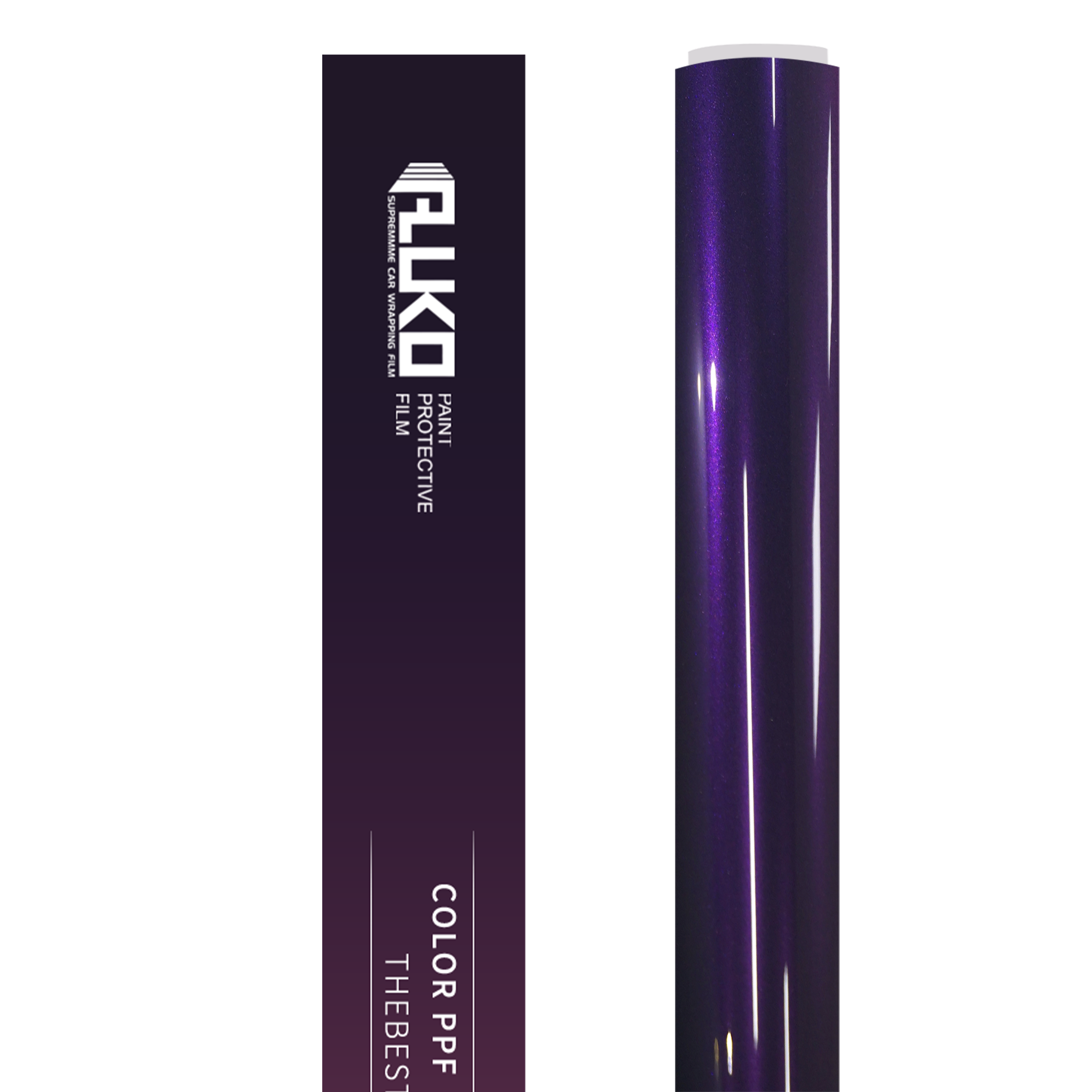 TPU Gloss Bright Black Purple Colored PPF Paint Protection Film