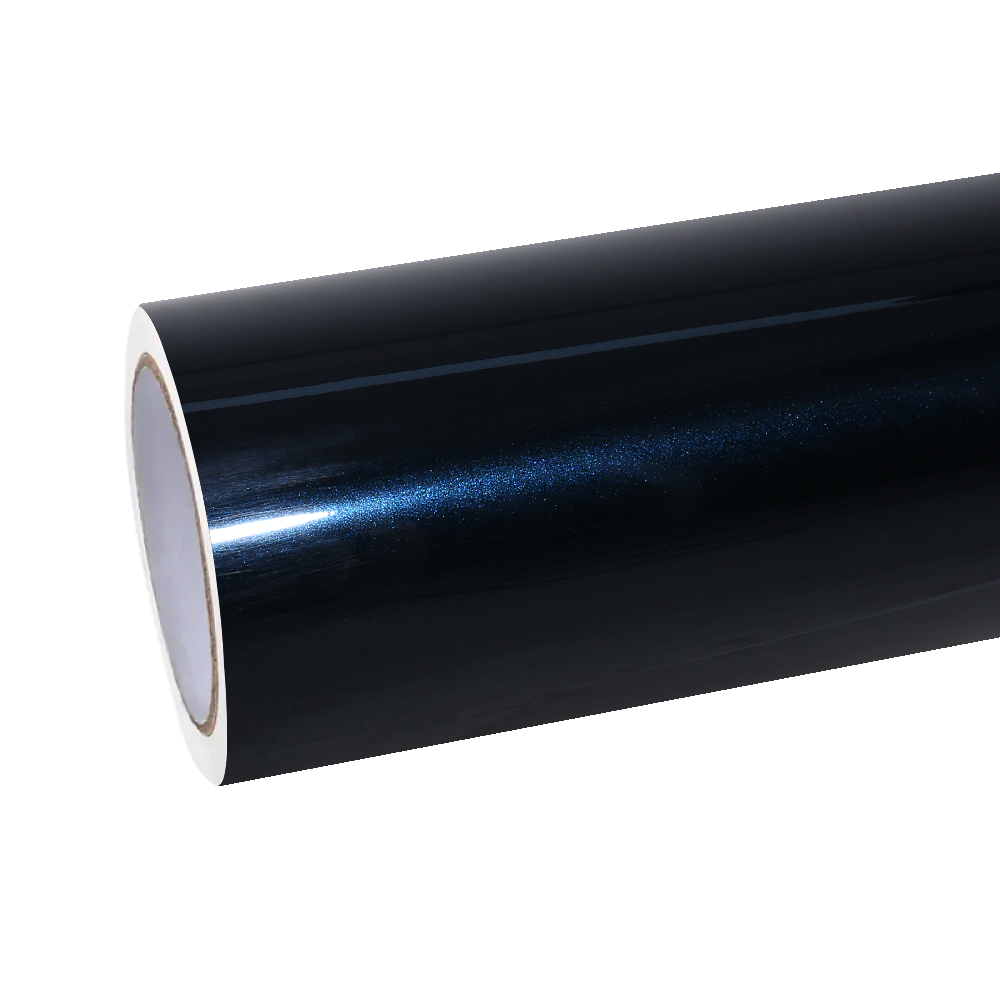 Gloss Metallic Midnight Blue Car Vinyl Wrap PET