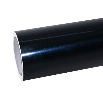 Gloss Metallic Midnight Blue Car Vinyl Wrap PET 01