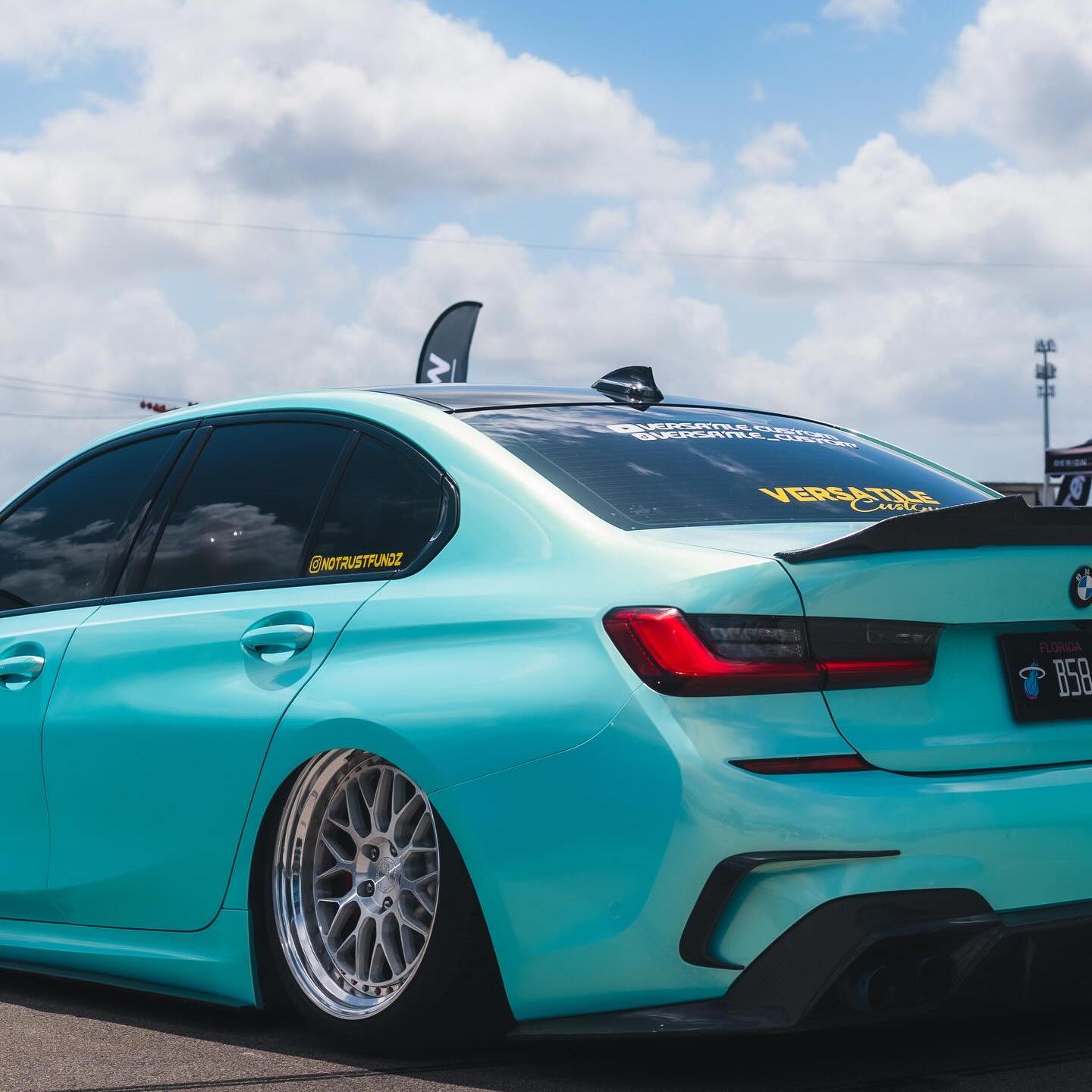 Gloss Metallic Neon Ice Blue Car Vinyl Wrap