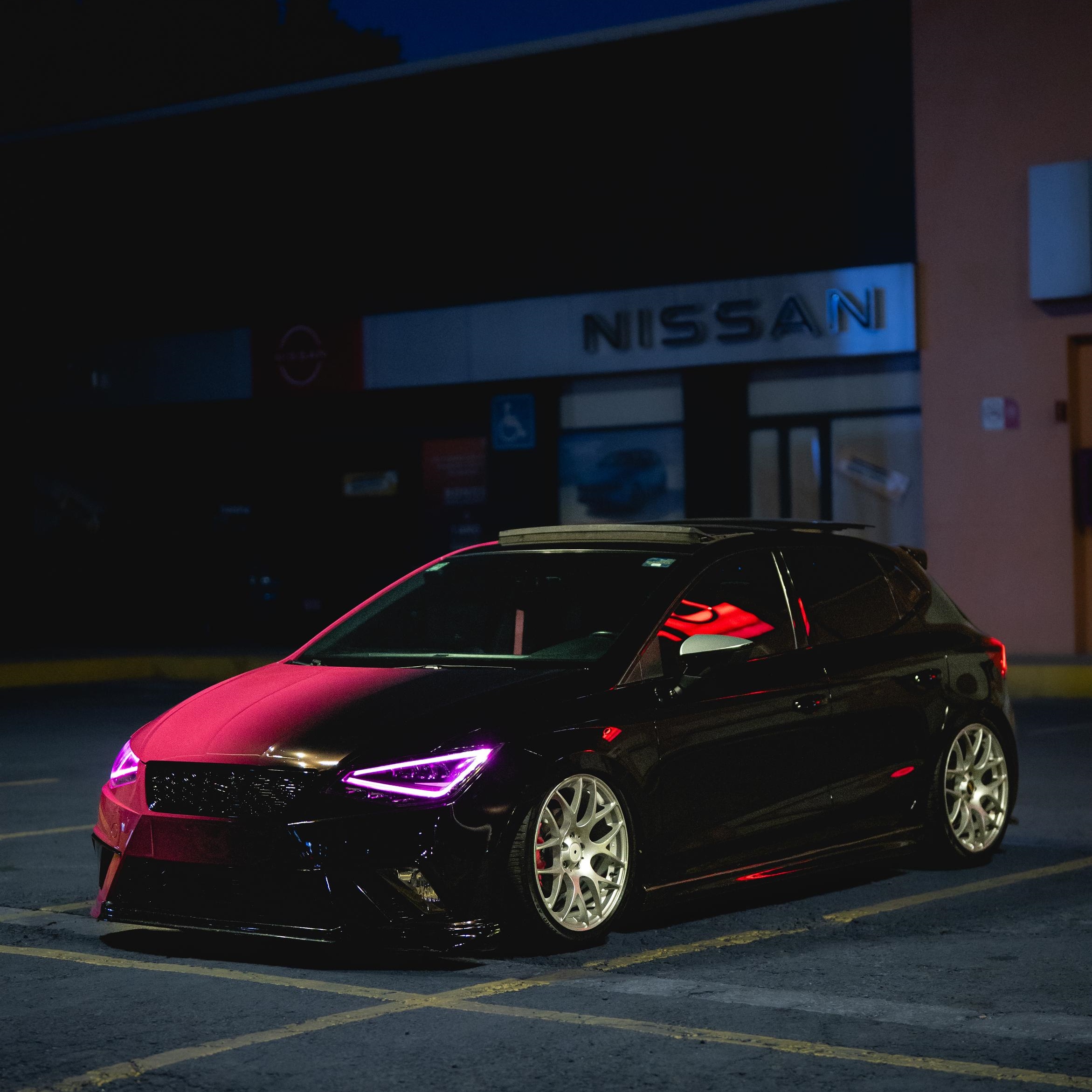 Ruby Star Red To Piano Black Gradient Custom Car Wrap