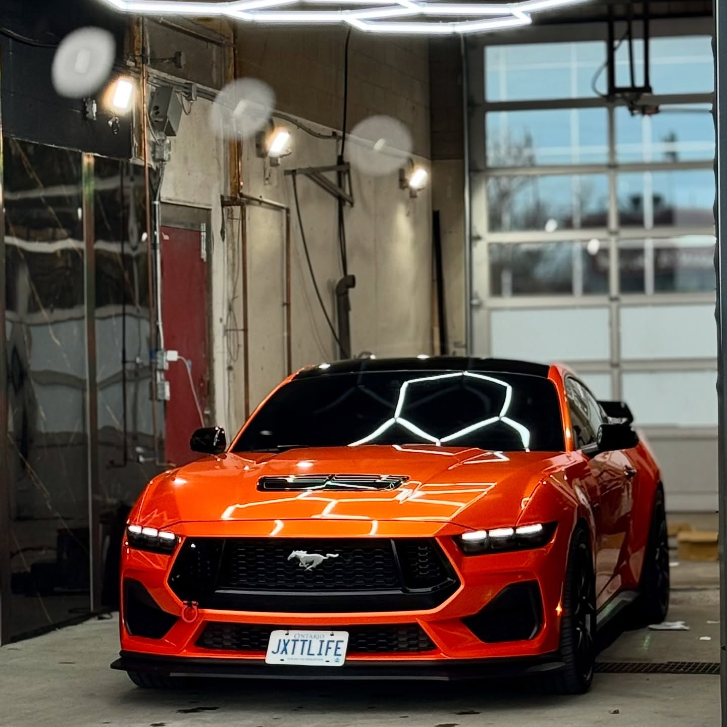 Gloss Metallic Fiery Orange Car Vinyl Wrap PET 