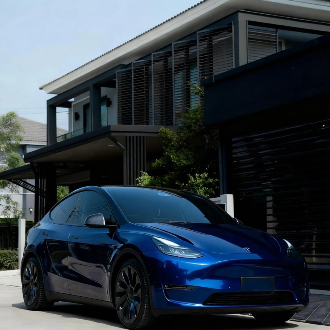 Gloss Metallic Gentian Blue Car Vinyl Wrap