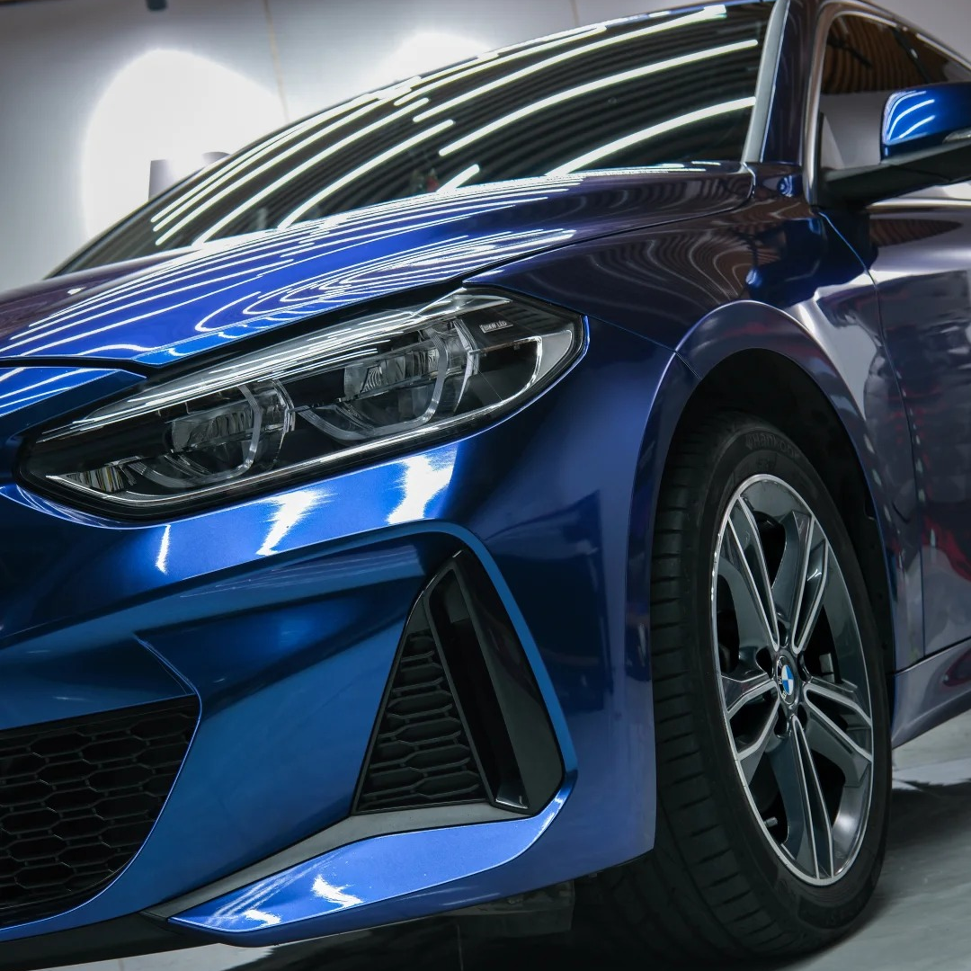 Gloss Metallic Gentian Blue Car Vinyl Wrap