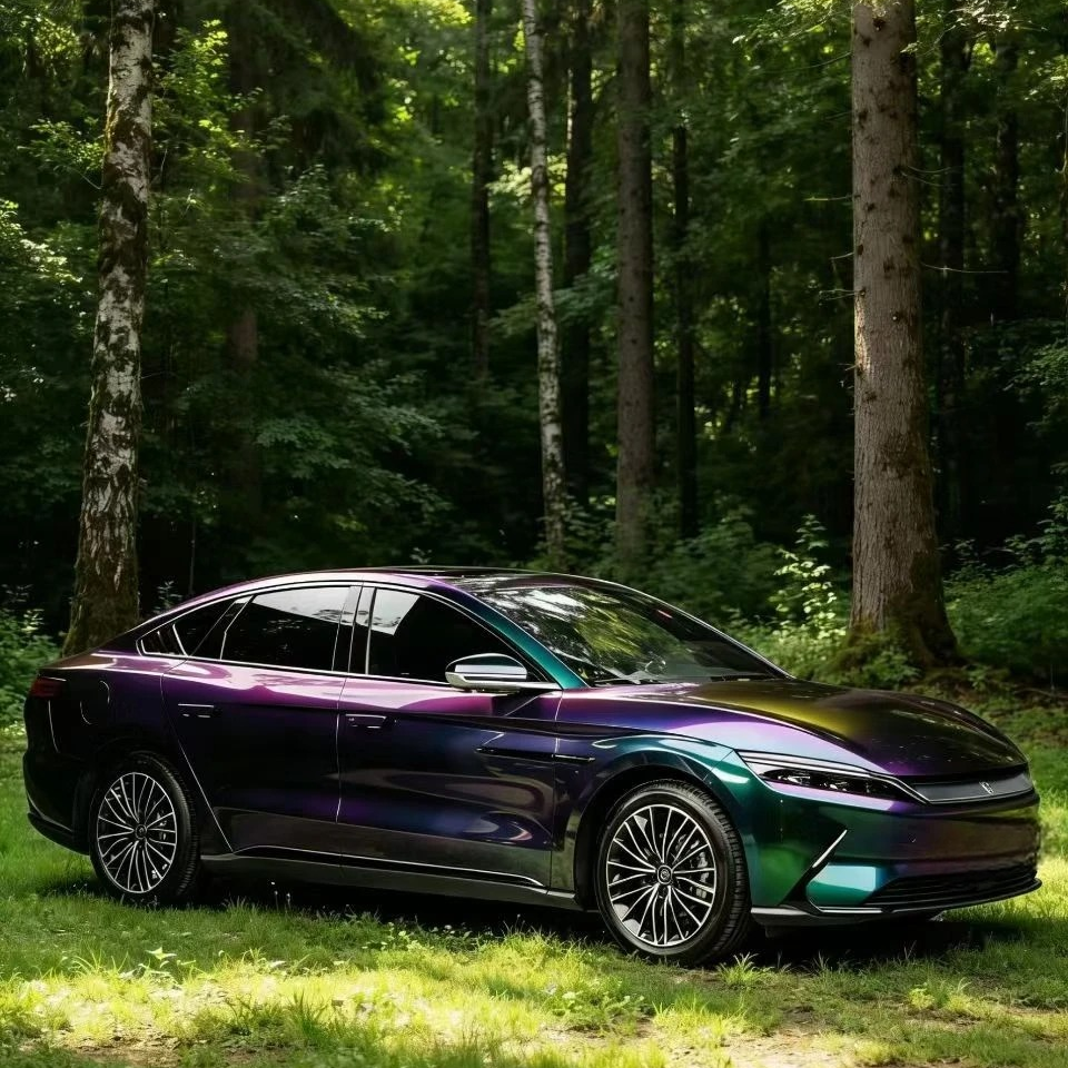 Gloss Metallic Chameleon Prasinous Green Car Vinyl Wrap PET