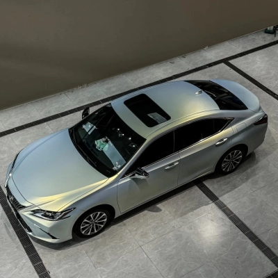 Matte Chameleon Gold Blue Car Vinyl Wrap 02