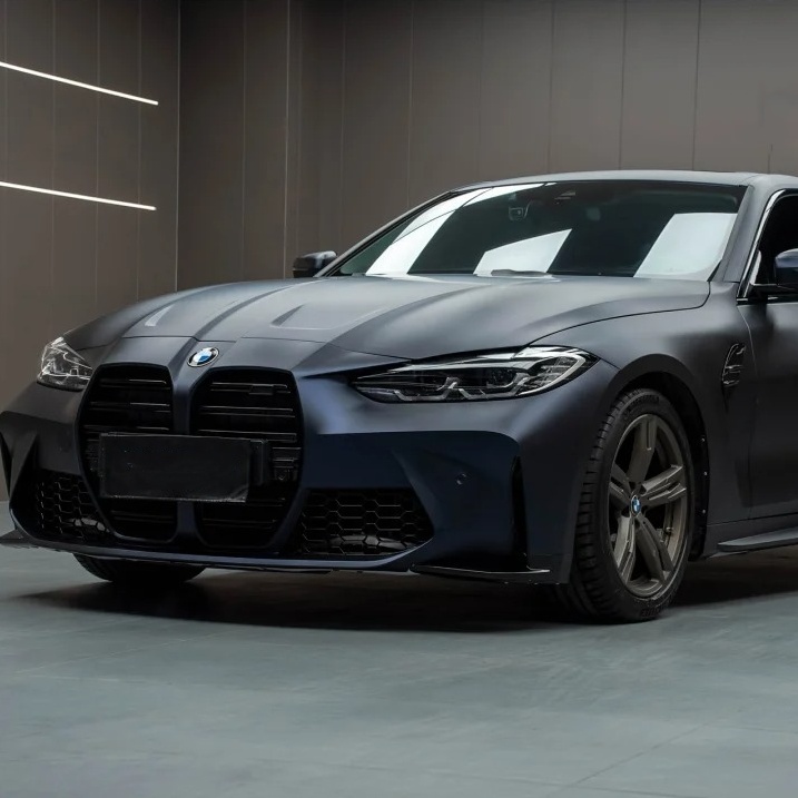 Matte Dark Blue Car Wrap