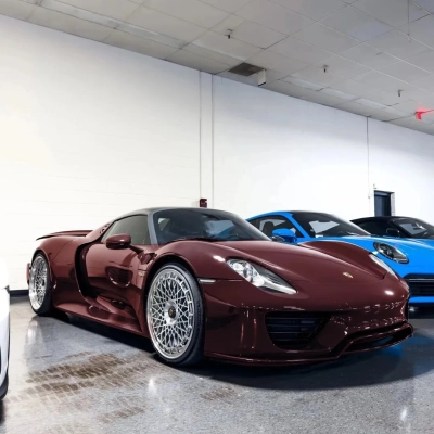 Gloss Metallic Ancora Red Car Vinyl Wrap PET 02