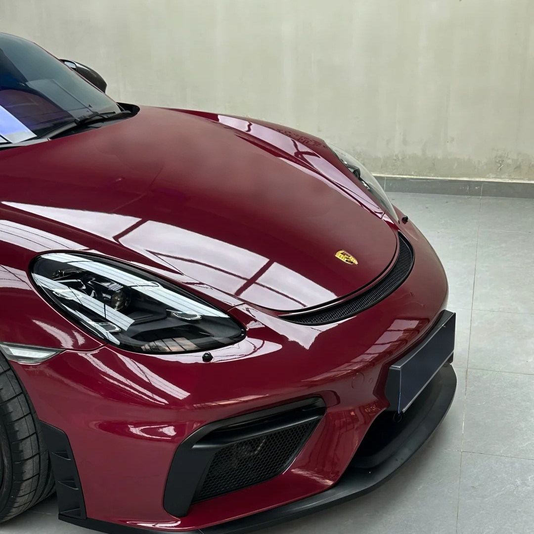 Gloss Metallic Ancora Red Car Vinyl Wrap PET