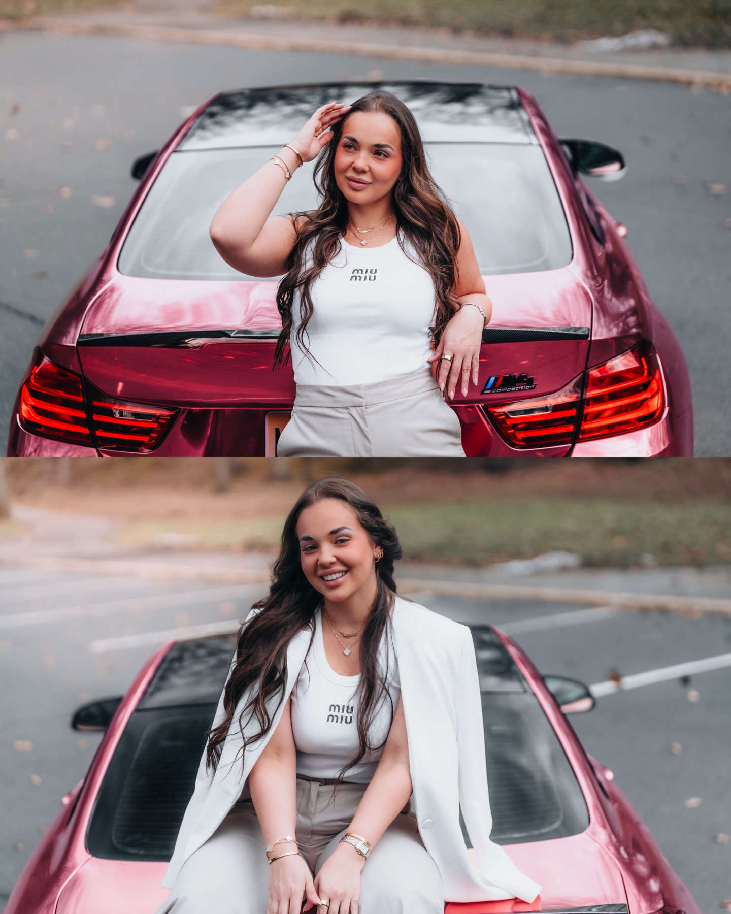 Gloss Mirror Chrome Rose Gold Car Vinyl Wrap PET