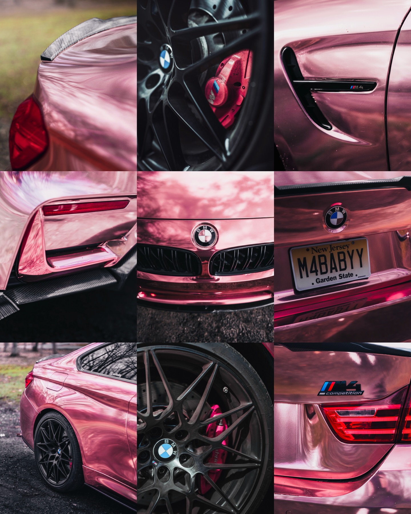 Gloss Mirror Chrome Rose Gold Car Vinyl Wrap PET