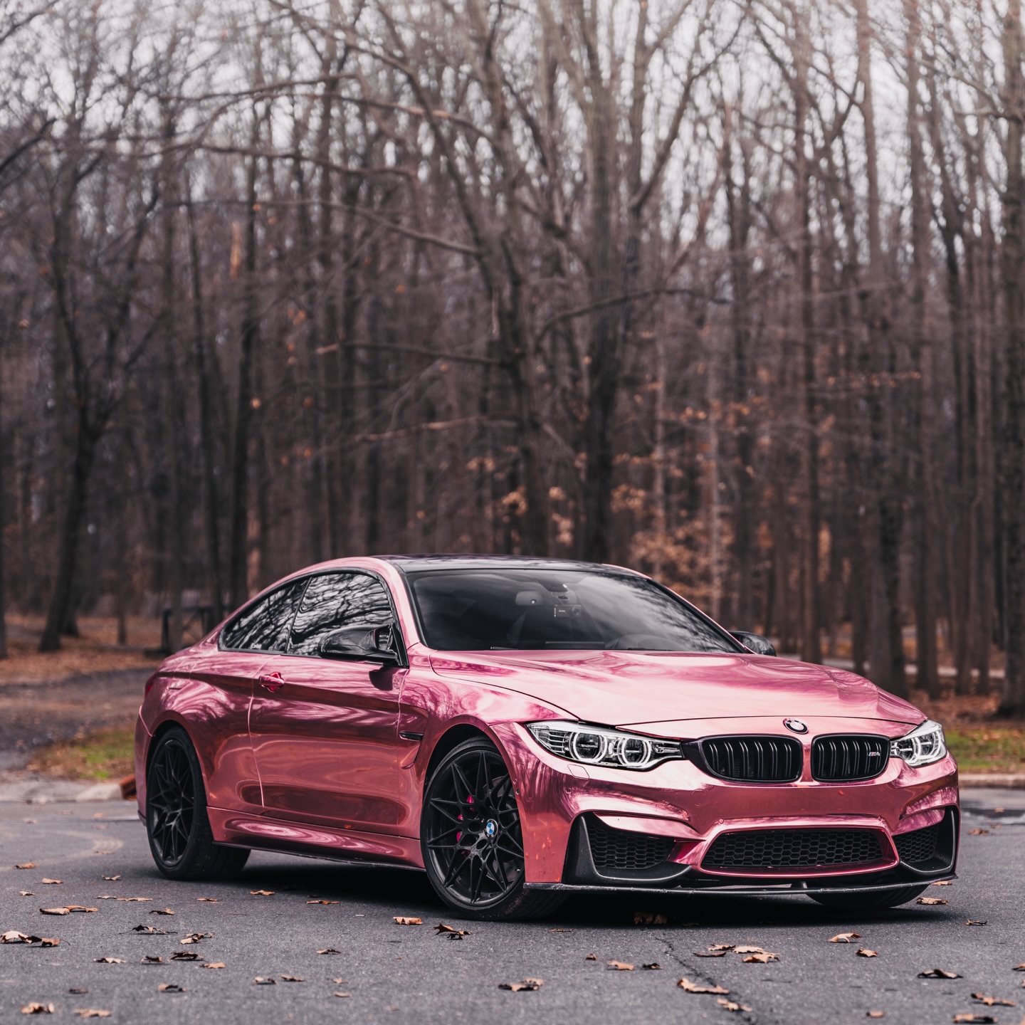 Gloss Mirror Chrome Rose Gold Car Vinyl Wrap PET