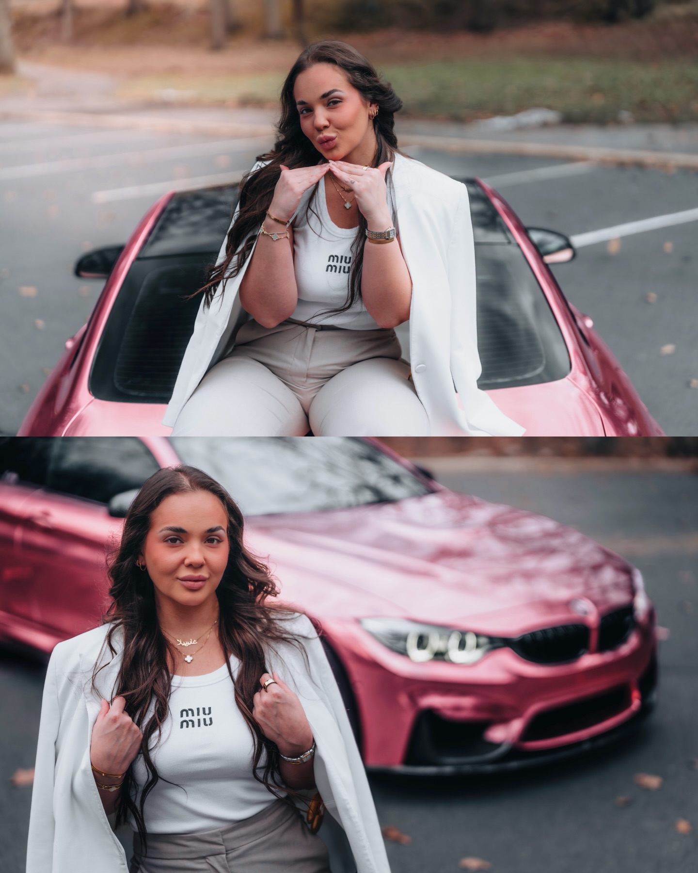 Gloss Mirror Chrome Rose Gold Car Vinyl Wrap PET