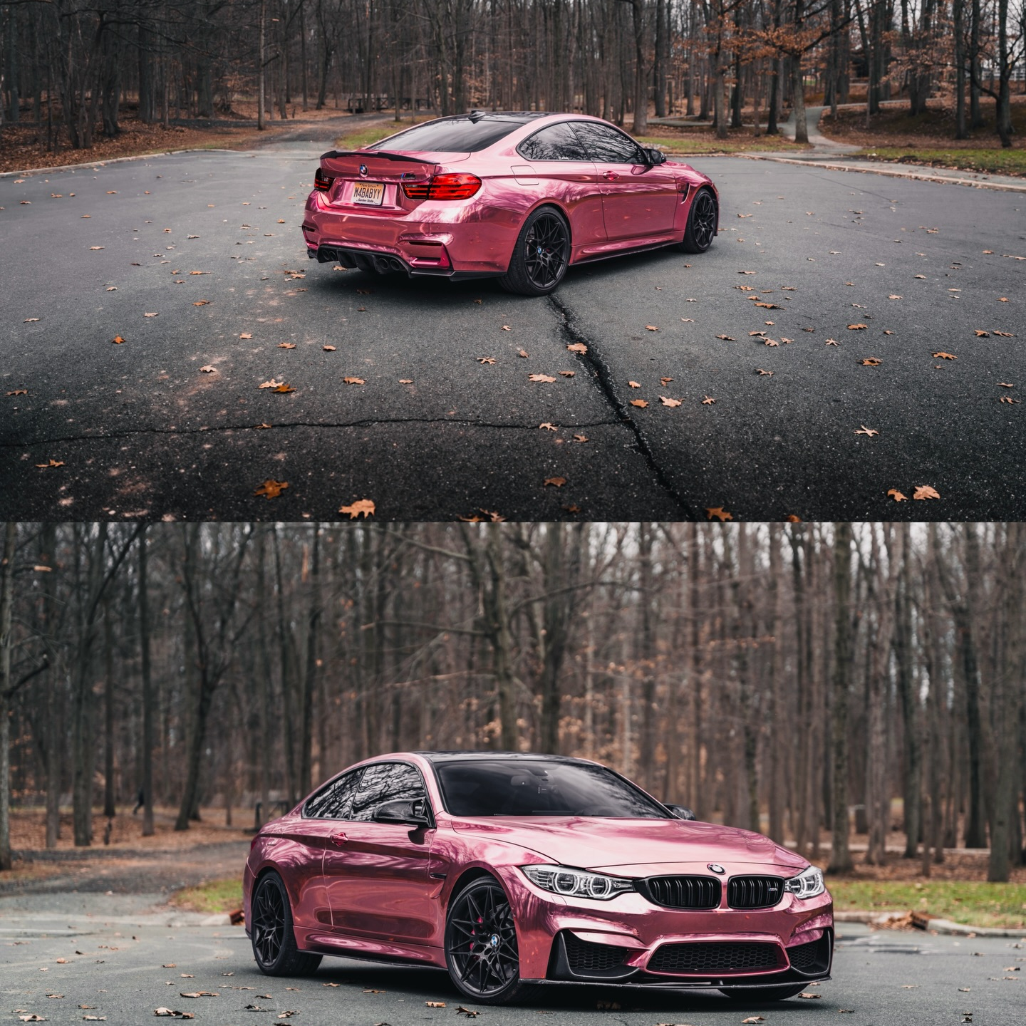 Gloss Mirror Chrome Rose Gold Car Vinyl Wrap PET