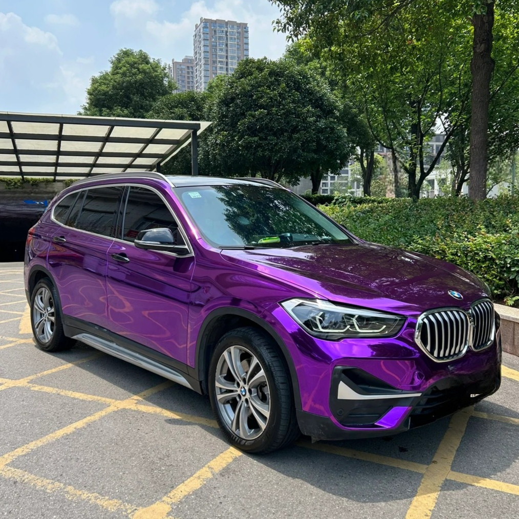 Gloss Mirror Chrome Purple Vinyl Wrap 