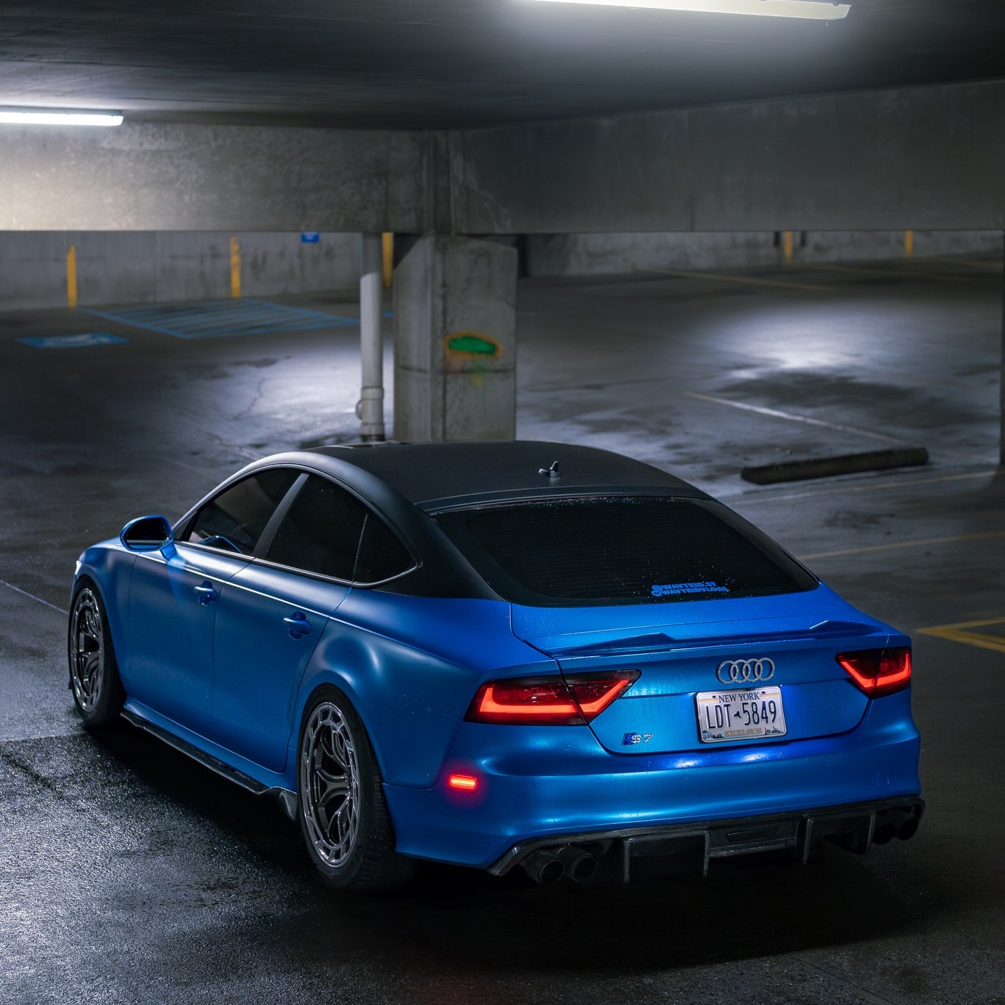 Matte Metallic Diamond Azure Blue Car Vinyl Wrap PET