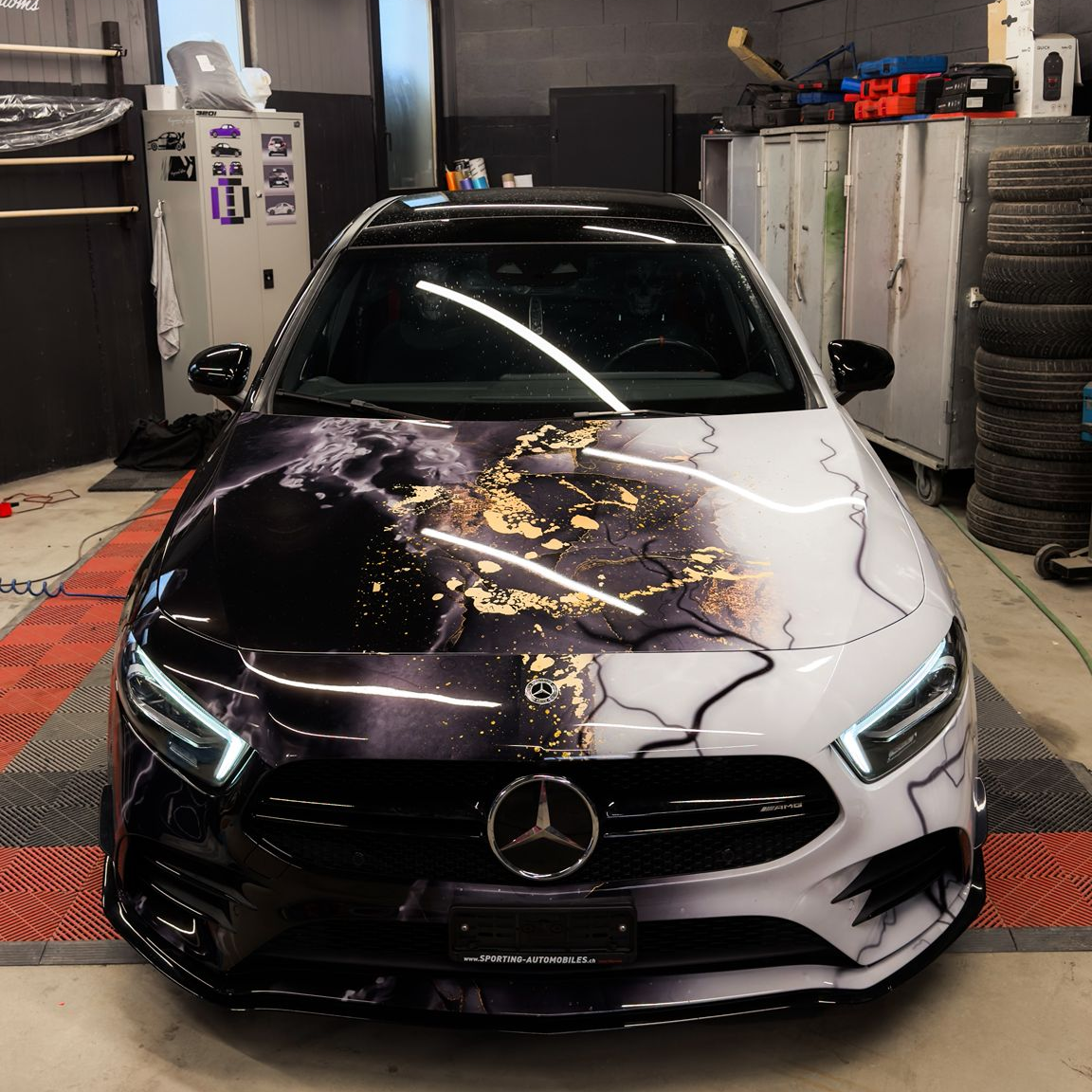 ALUKOVINYL Marble Print Vinyl Wrap Film Custom Car Wrap