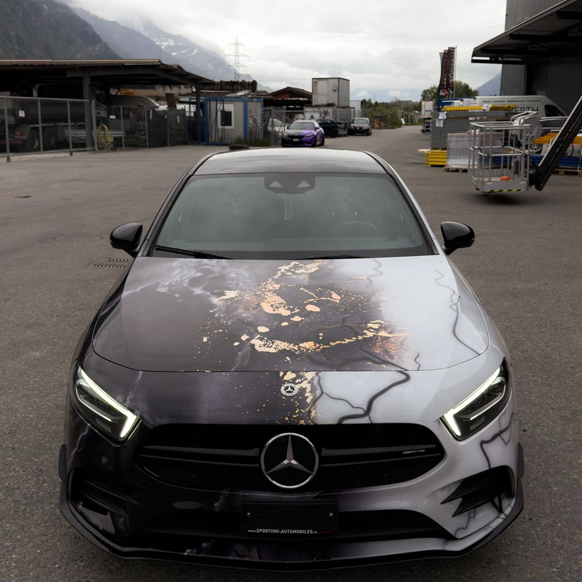 ALUKOVINYL Marble Print Vinyl Wrap Film Custom Car Wrap