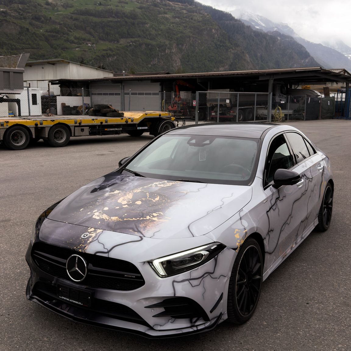 ALUKOVINYL Marble Print Vinyl Wrap Film Custom Car Wrap