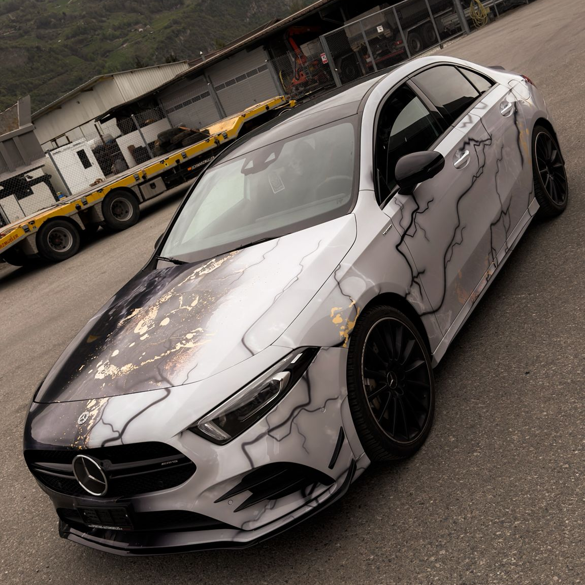 ALUKOVINYL Marble Print Vinyl Wrap Film Custom Car Wrap